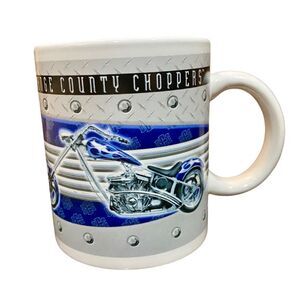 Orange County Choppers 2005 Motorcycle Mug Cup Ceramic Coffee Biker Blue Bike